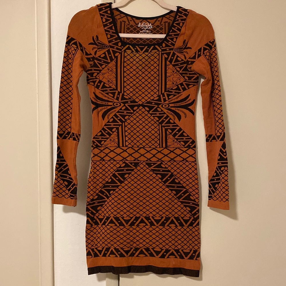 Intimately for Free People stretchy long sleeve body on patterned tube #tithing
